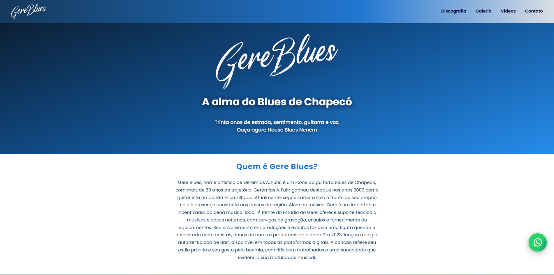 Prévia do projeto Gere Blues